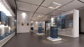 高邮博物馆新馆设计效果图：多元展厅与环幕影院，展现秦邮古韵