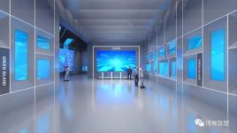 滨海县绿岛智能制造服务中心数字化展厅设计：六大中心生产流程沉浸式演绎