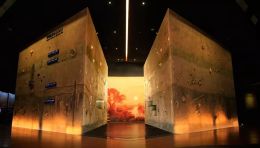 河姆渡遗址博物馆展陈设计：艺术语言打造“土方”雕塑+单色场景创新展陈