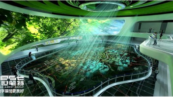 淅川<b>城市规划馆</b>设计方案：龙城遗址+水环境数字沙盘展示楚文化