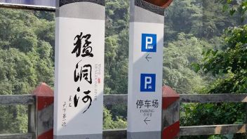 猛洞河景区导向标识系统：以岩壁瀑布为元素打造“天下第一漂”导视