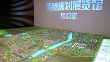 集贤县规划展览馆设计：总规沙盘与自行车漫游沉浸式展示