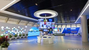 【奥林展览】津南区展示中心设计：L幕数字沙盘、VR体验与沉浸式空间