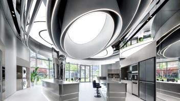 宁波惠而浦<b>品牌展厅设计</b>案例：MOC打造沉浸式洗衣机“漩涡”空间体验