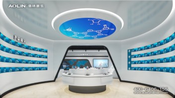 【奥林展览】齐鲁动保企业展厅设计：多媒体影像+VR智能工厂展示动保全产业链