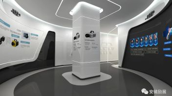 富煌新视觉企业展厅设计效果图：智能新视觉产业生态圈，四大展区解析