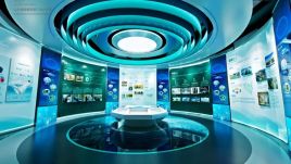 百特展览打造山东健康集团展厅：高起点高标准标志工程