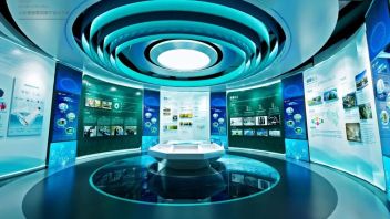 百特展览打造山东健康集团展厅：高起点高标准标志工程