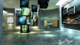 北仑区检察院展厅设计案例：融入检察文化，遵循快捷便民、简单大方理念