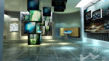 北仑区检察院展厅设计案例：融入检察文化，遵循快捷便民、简单大方理念