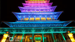 西安世园会长安塔：天人合一唐风方塔，钢结构超白玻璃生态建筑